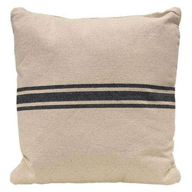 Gray Stripe Grain Sack Pillow, 18